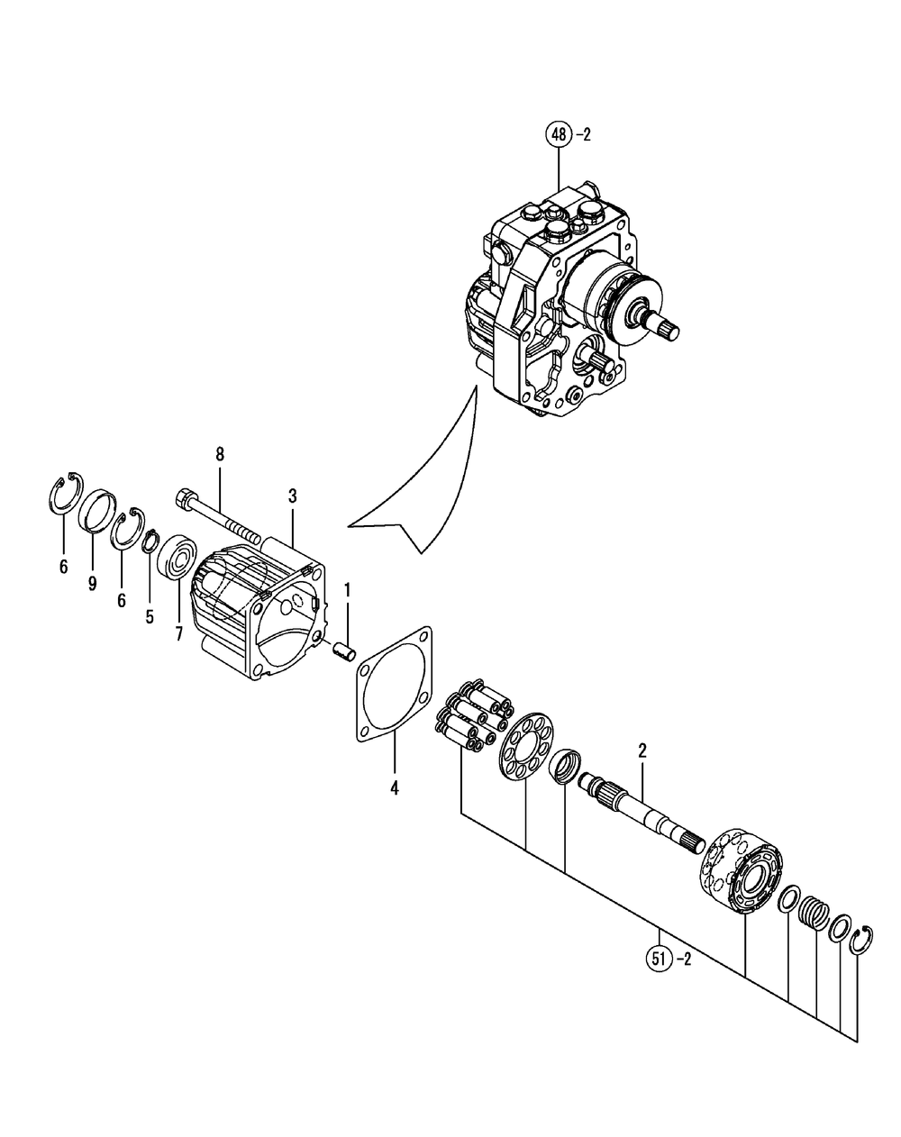 Motor Case Diagram and Parts List for SX3100 54ALB4S727-54ALB4SW727-54ALB4SX727-54ALB4SY727-54ALB4SZ727-54AMB4S727-54AMB4SW727-54AMB4SX727-54AMB4SY727-54AMB4SZ727 Cub Cadet Lawn Tractor